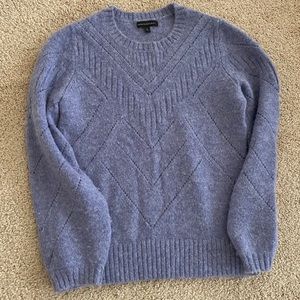 Banana Republic light purple cable knit alpaca blend sweater